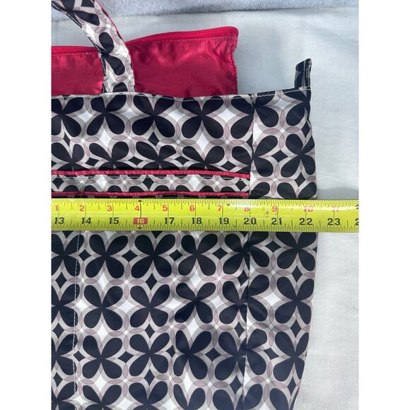 Ju Ju Be Black and Red Tote Diaper Bag Weekender Pockets Large Travel Bag - Picture 8 of 11